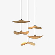 Abbott Modern Minimalist Empty Leaf Wood Chandelier-Neutral Decor