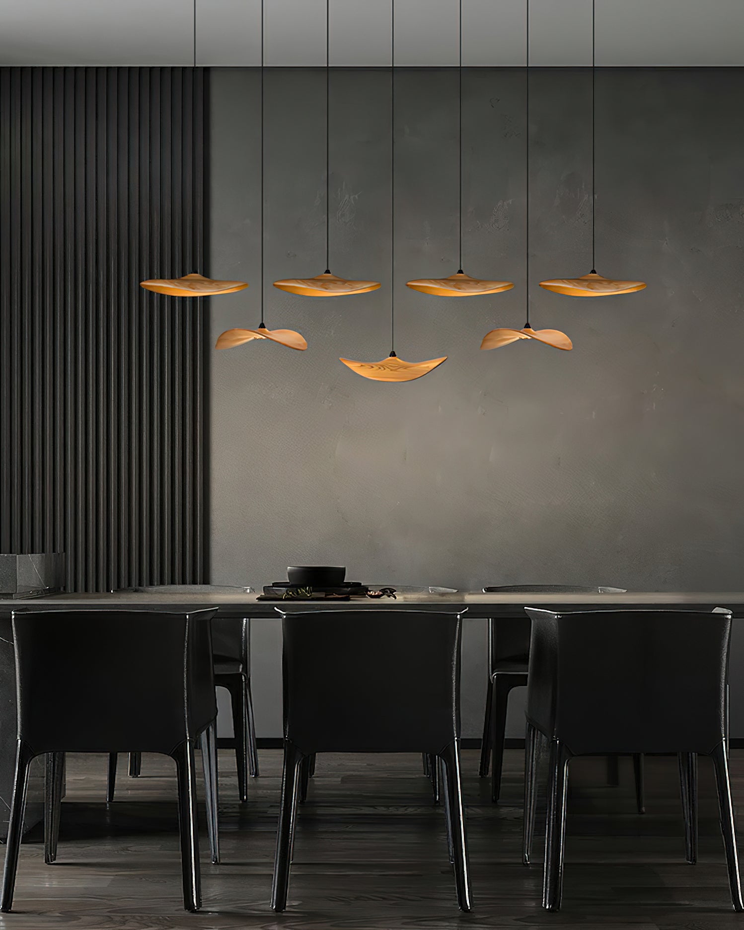 Abbott Modern Minimalist Empty Leaf Wood Chandelier-Neutral Decor