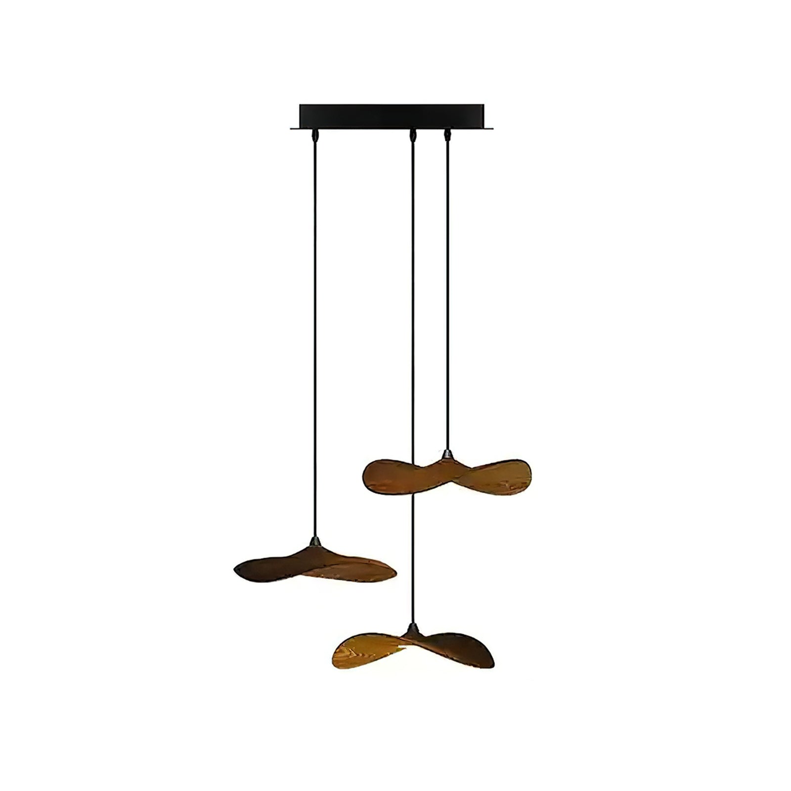 Abbott Modern Minimalist Empty Leaf Wood Chandelier-Neutral Decor