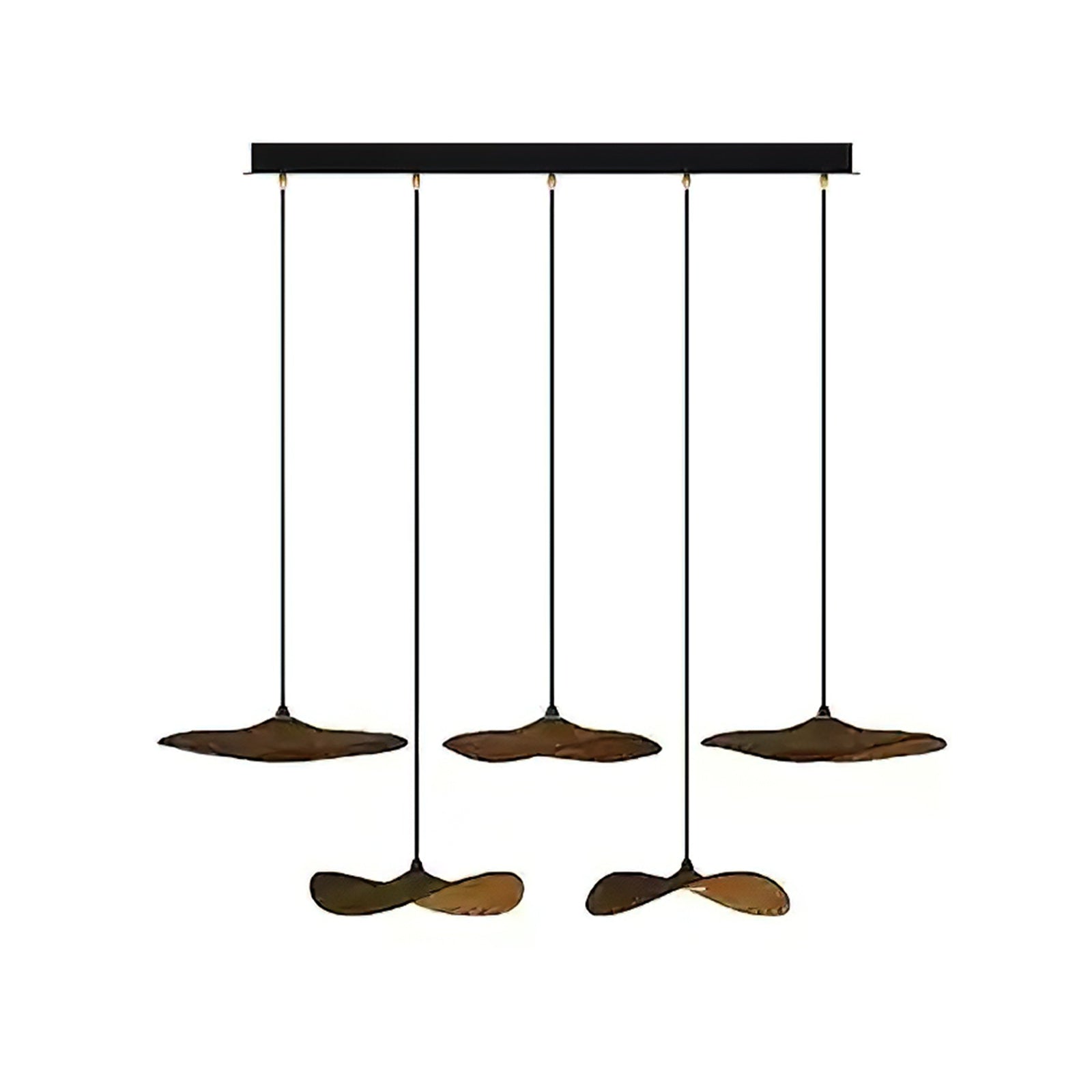 Abbott Modern Minimalist Empty Leaf Wood Chandelier-Neutral Decor