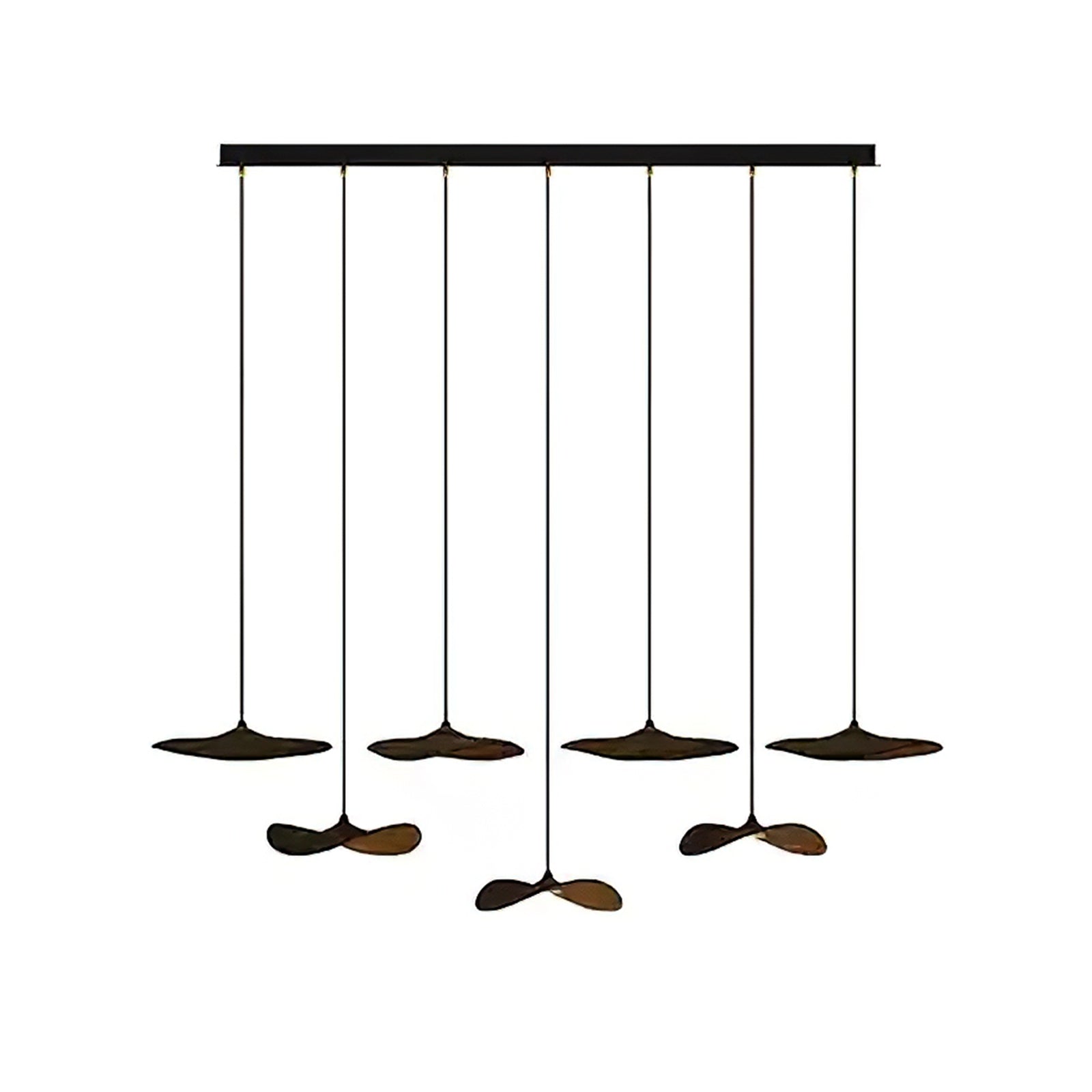 Abbott Modern Minimalist Empty Leaf Wood Chandelier-Neutral Decor
