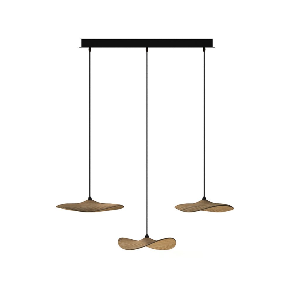 Abbott Modern Minimalist Empty Leaf Wood Chandelier-Neutral Decor