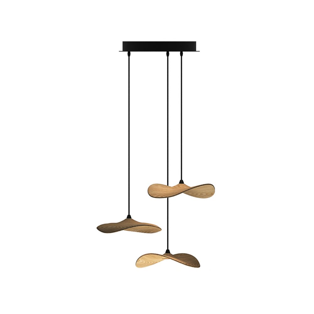 Abbott Modern Minimalist Empty Leaf Wood Chandelier-Neutral Decor