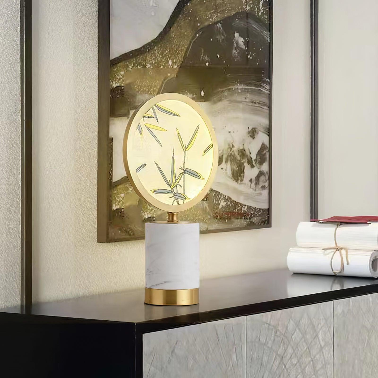Bambino Marble Stand Table Lamp-Neutral Decor