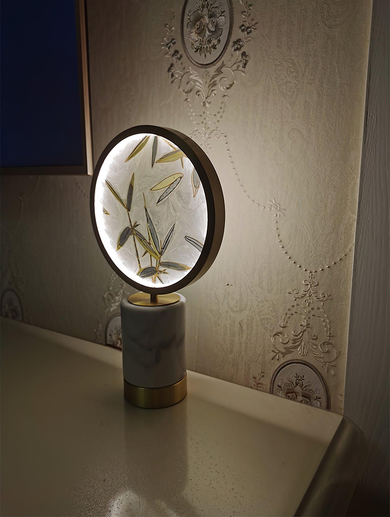 Bambino Marble Stand Table Lamp-Neutral Decor