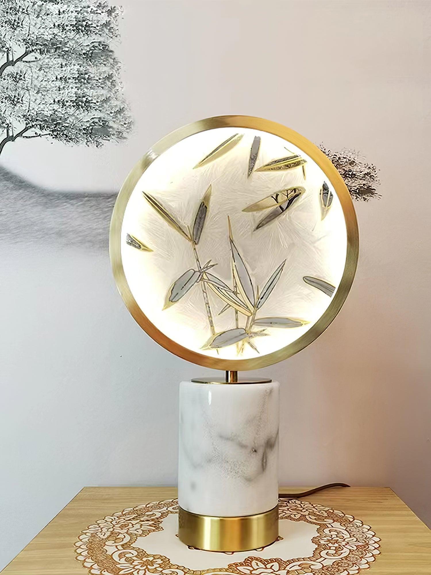 Bambino Marble Stand Table Lamp-Neutral Decor