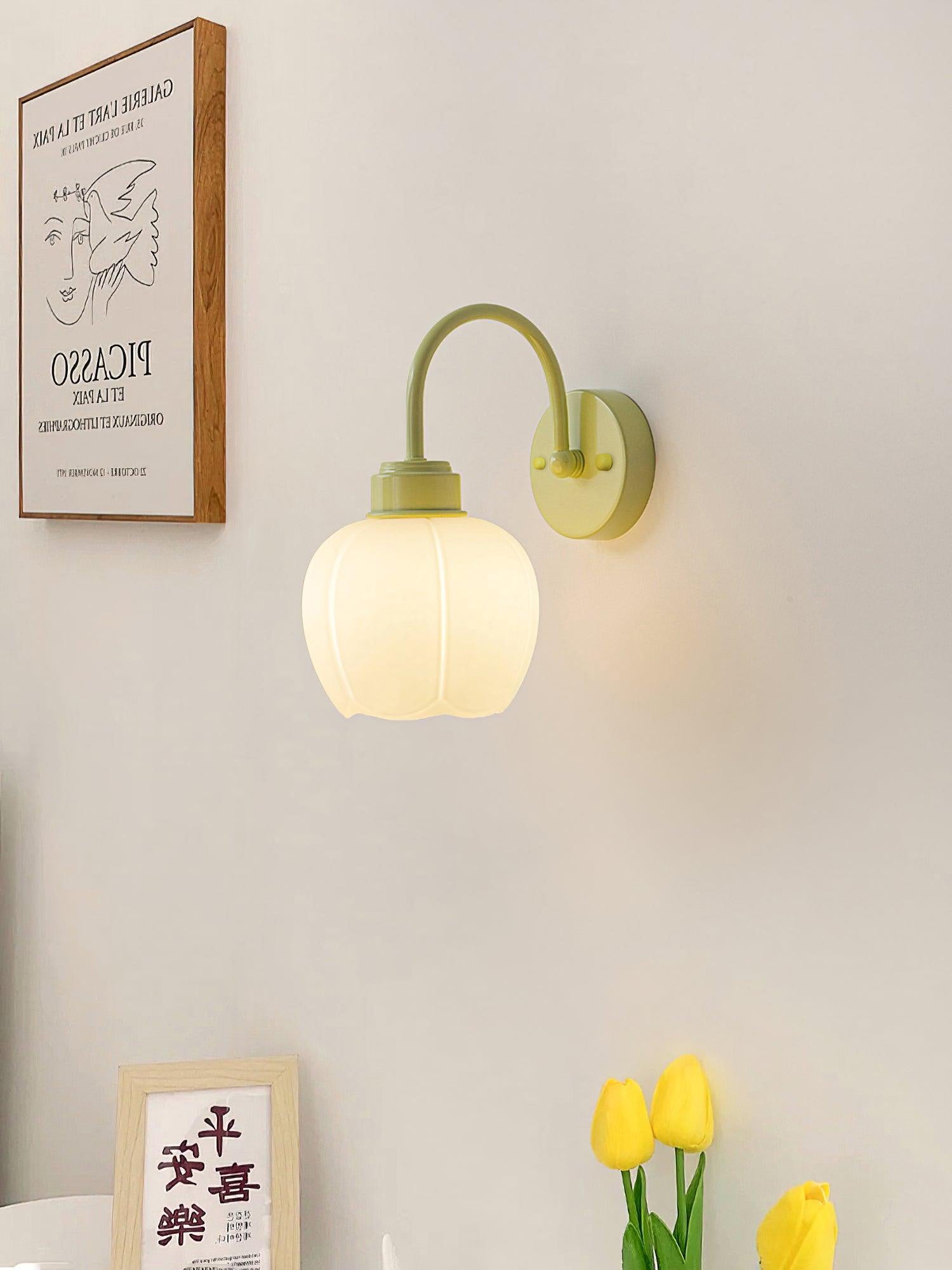 Alliraris Enchanting Flower Glass Wall Light-Neutral Decor