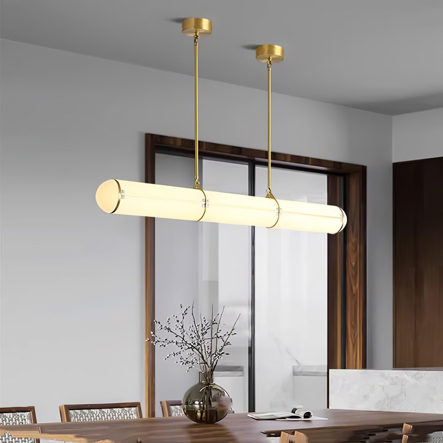 Lustra Pendant Light Cylindrical Endless Dining-Neutral Decor