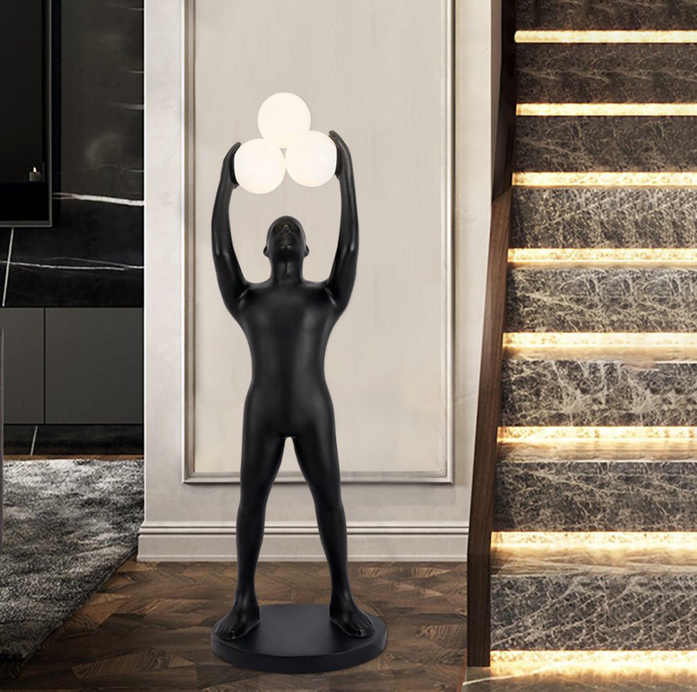 Athranis Uplifted Black Sculptural Floor Lamp-Neutral Decor