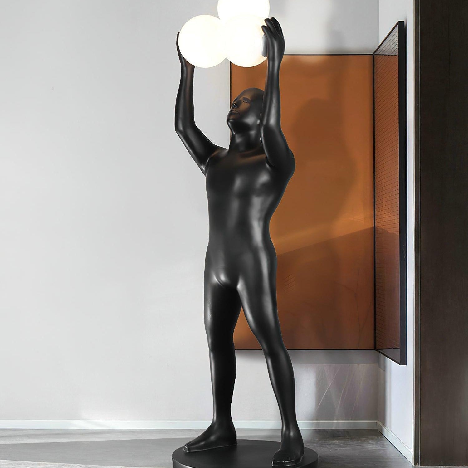 Athranis Uplifted Black Sculptural Floor Lamp-Neutral Decor