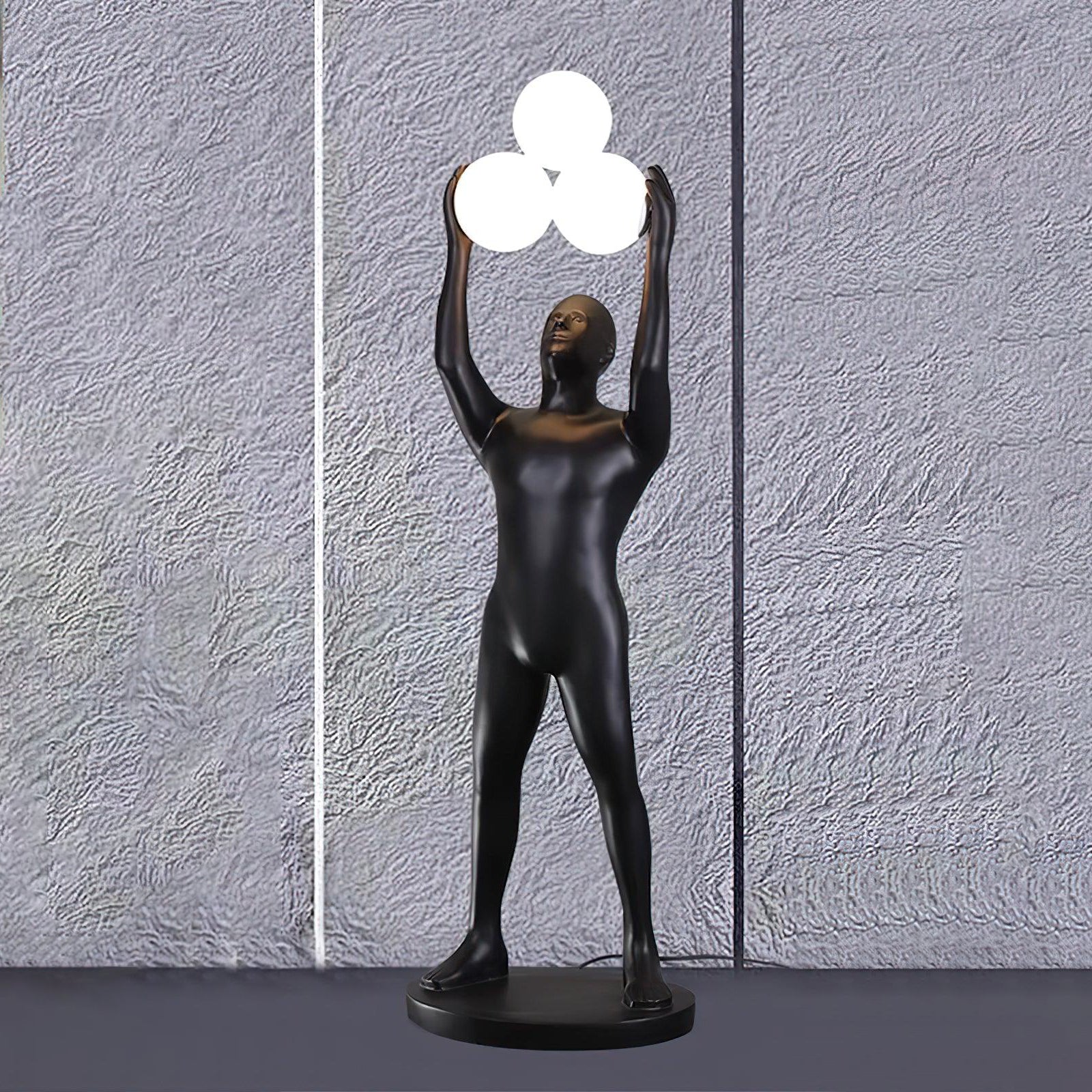 Athranis Uplifted Black Sculptural Floor Lamp-Neutral Decor