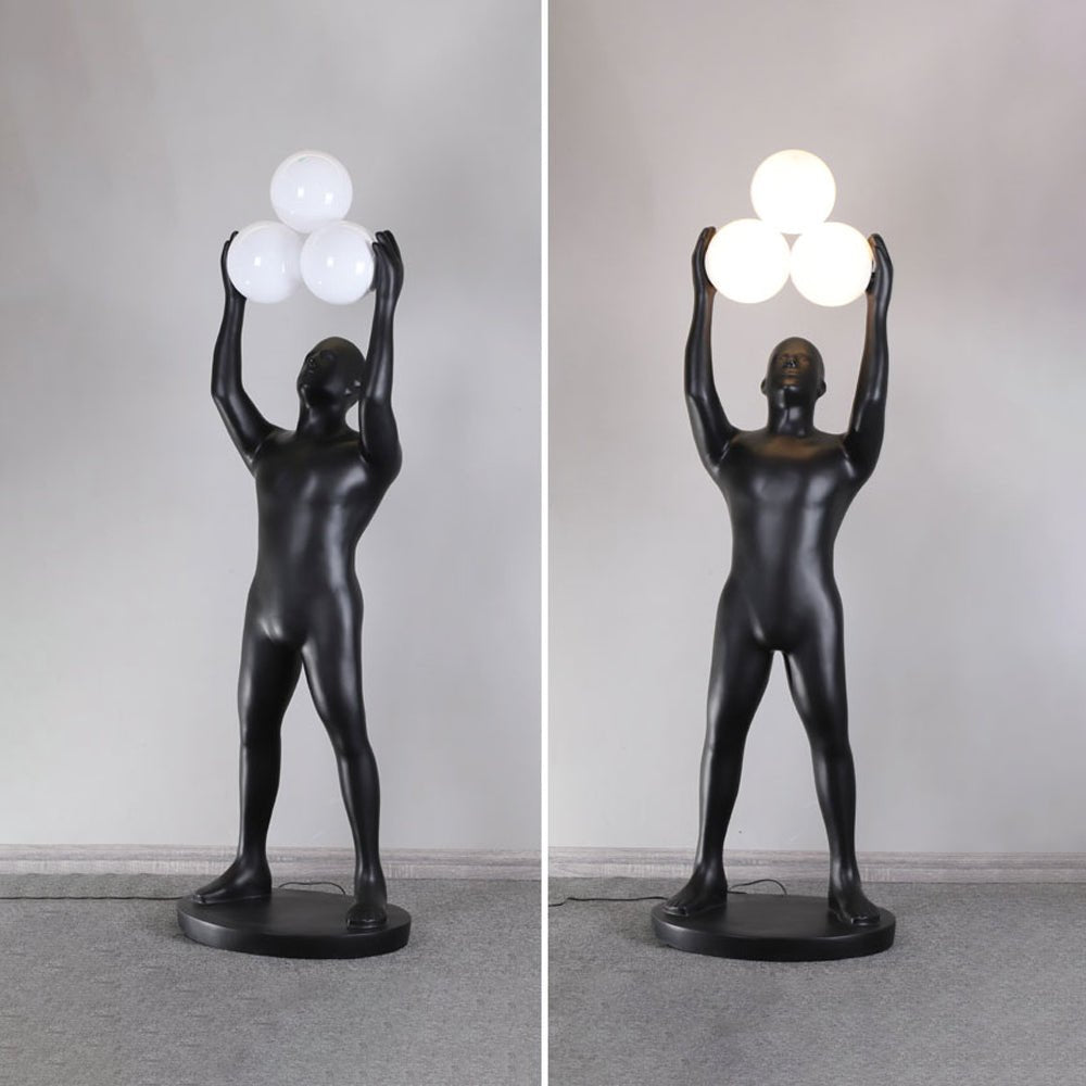 Athranis Uplifted Black Sculptural Floor Lamp-Neutral Decor