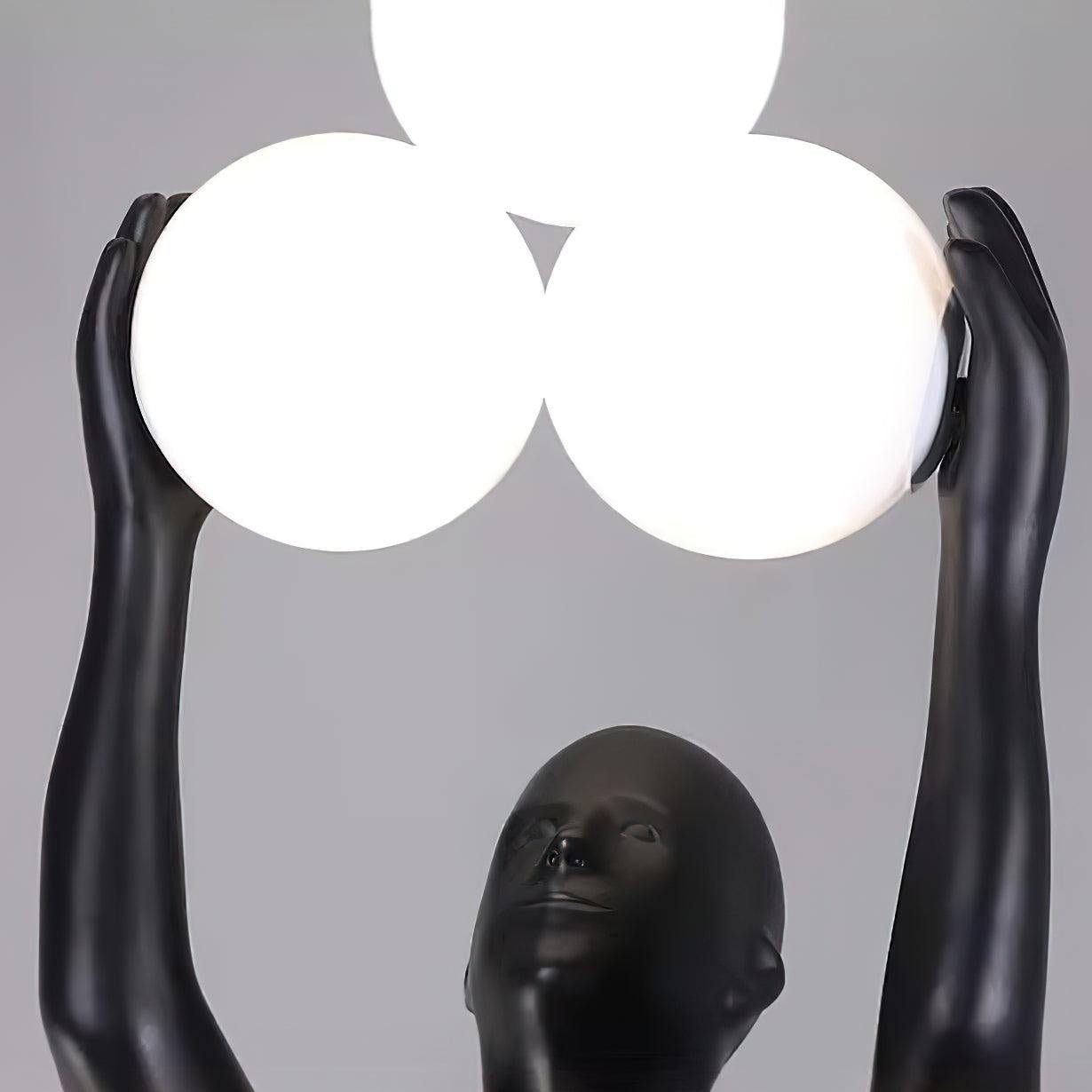 Athranis Uplifted Black Sculptural Floor Lamp-Neutral Decor