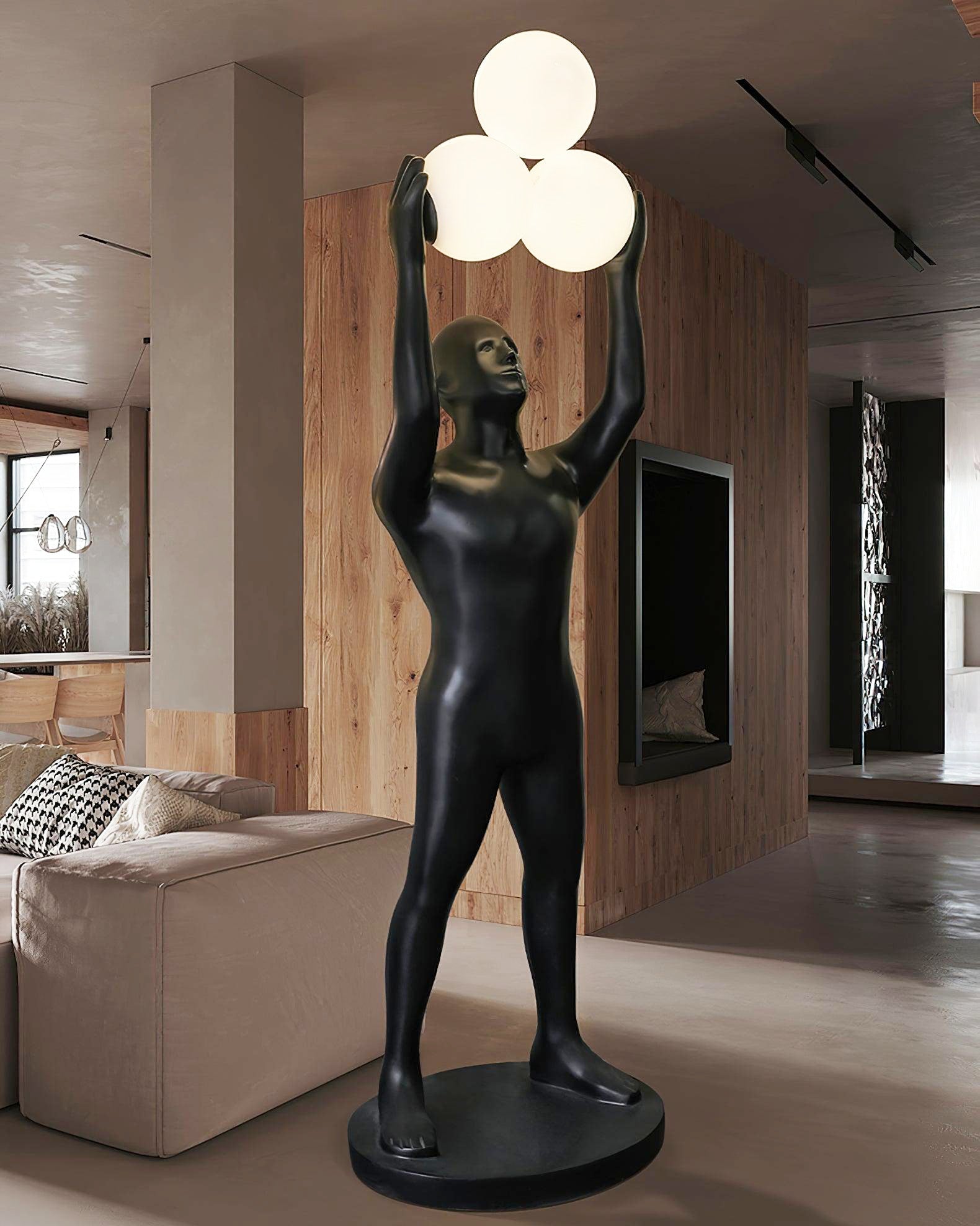 Athranis Uplifted Black Sculptural Floor Lamp-Neutral Decor