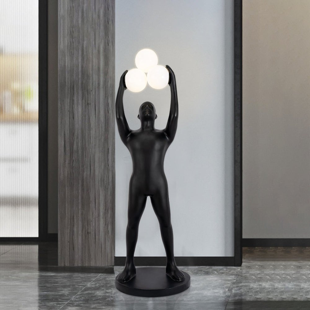 Athranis Uplifted Black Sculptural Floor Lamp-Neutral Decor