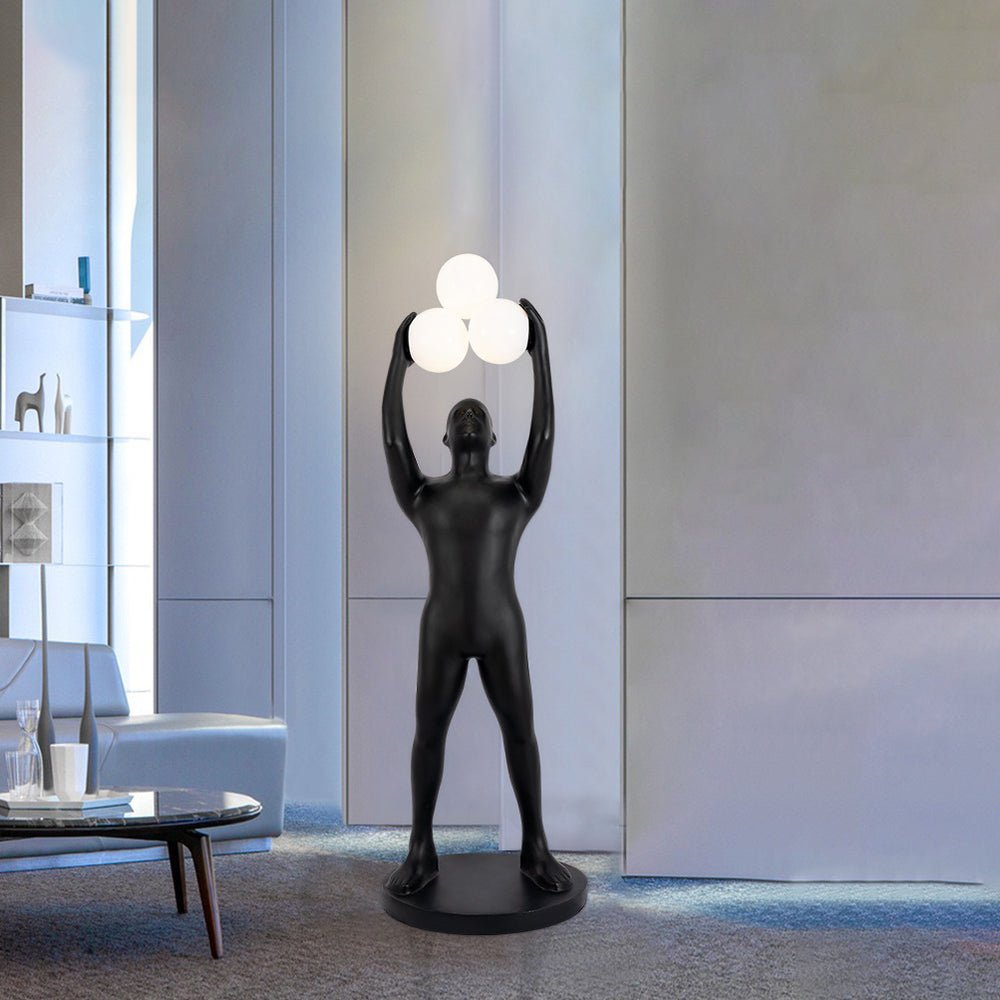 Athranis Uplifted Black Sculptural Floor Lamp-Neutral Decor