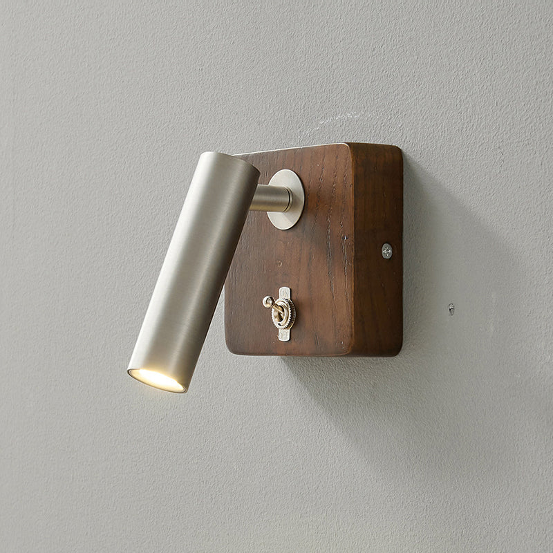 Detailed view of the brass lampshade on the Enna Wall Lamp.