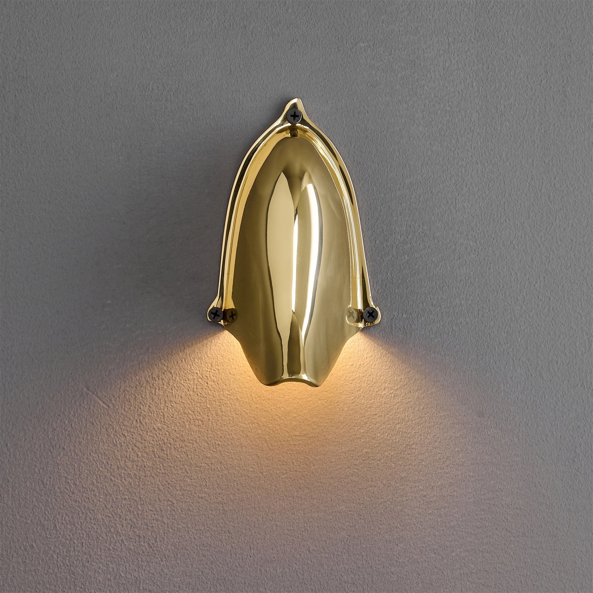 Enoki Wall Lamp, Silver, front-on shot.