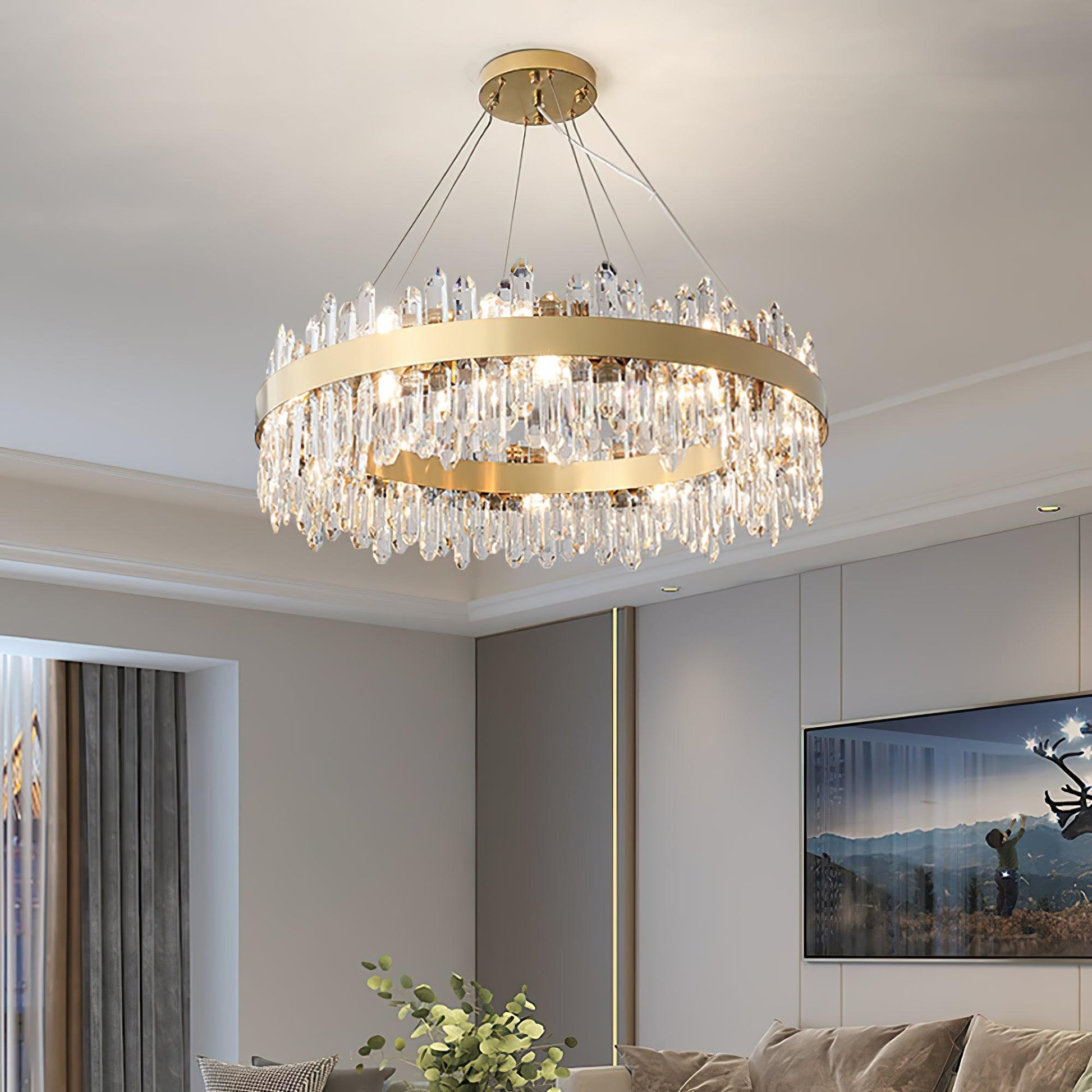 Xoriel Postmodern Luxury Crystal Chandelier-Neutral Decor