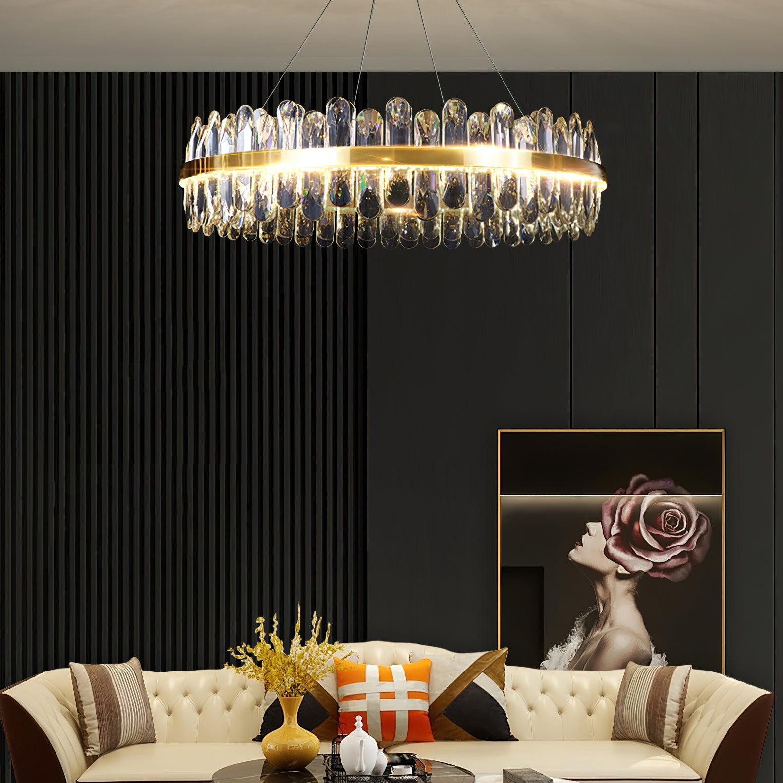 Xoriel Postmodern Luxury Crystal Chandelier-Neutral Decor