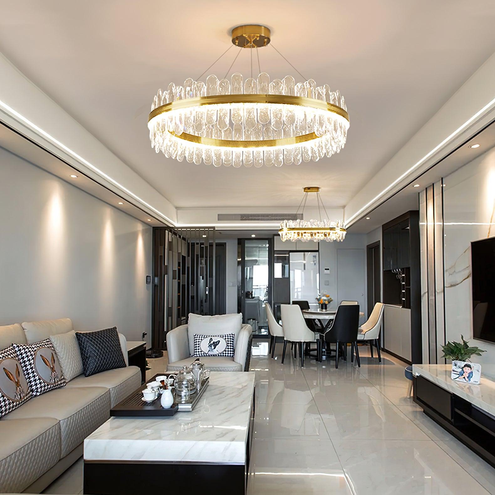 Xoriel Postmodern Luxury Crystal Chandelier-Neutral Decor