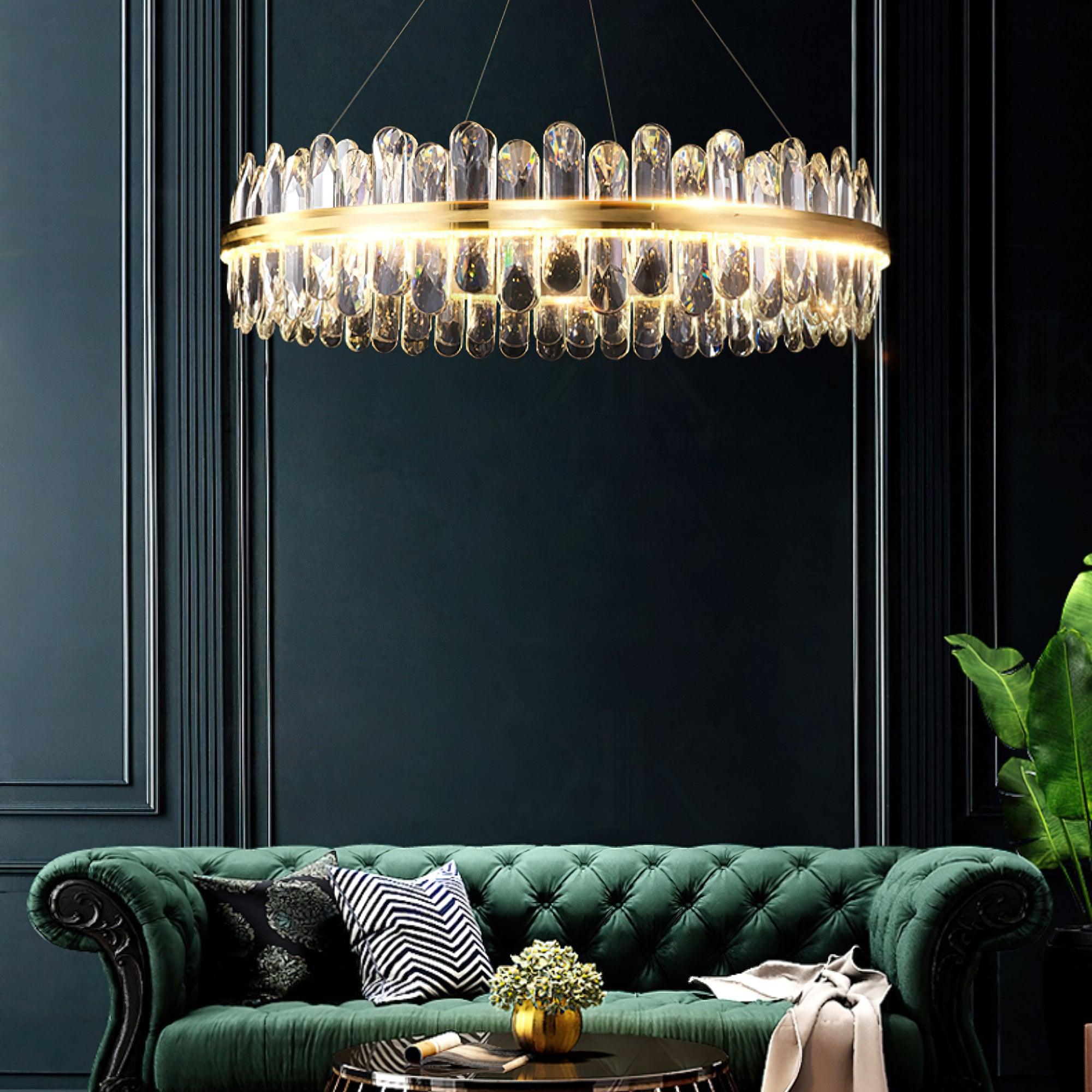 Xoriel Postmodern Luxury Crystal Chandelier-Neutral Decor