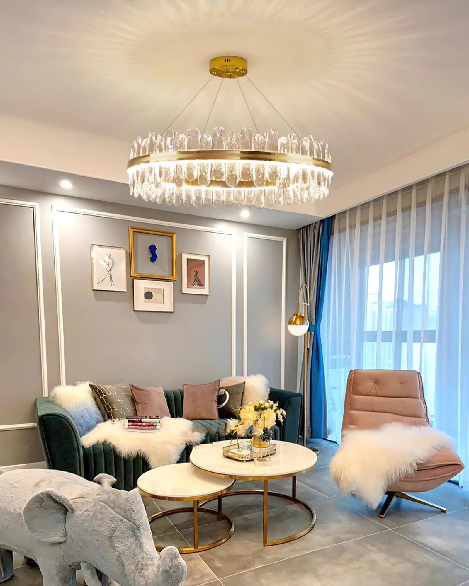 Xoriel Postmodern Luxury Crystal Chandelier-Neutral Decor