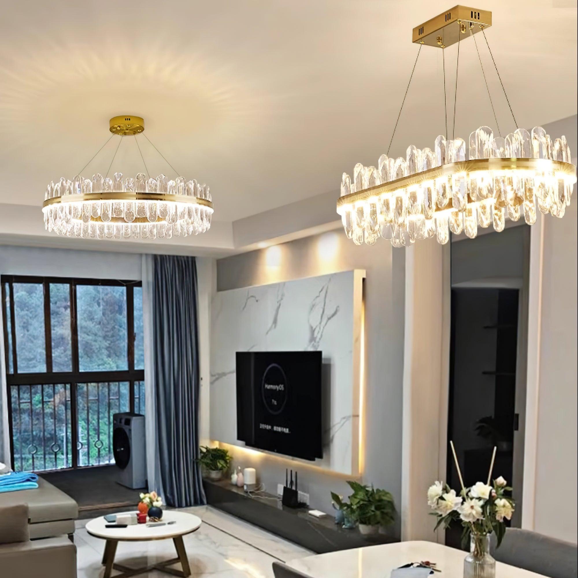 Xoriel Postmodern Luxury Crystal Chandelier-Neutral Decor