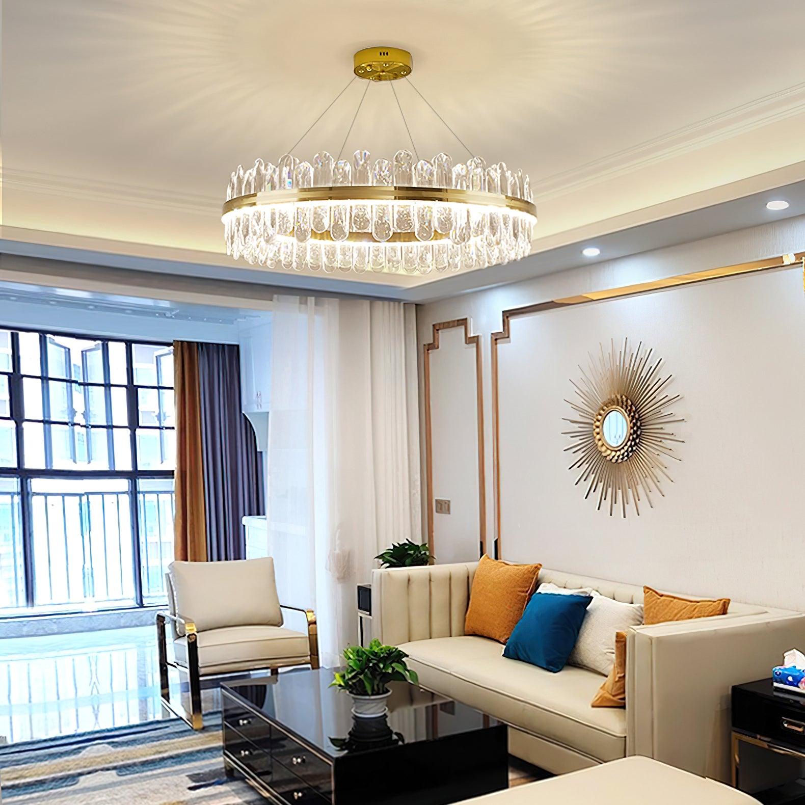 Xoriel Postmodern Luxury Crystal Chandelier-Neutral Decor