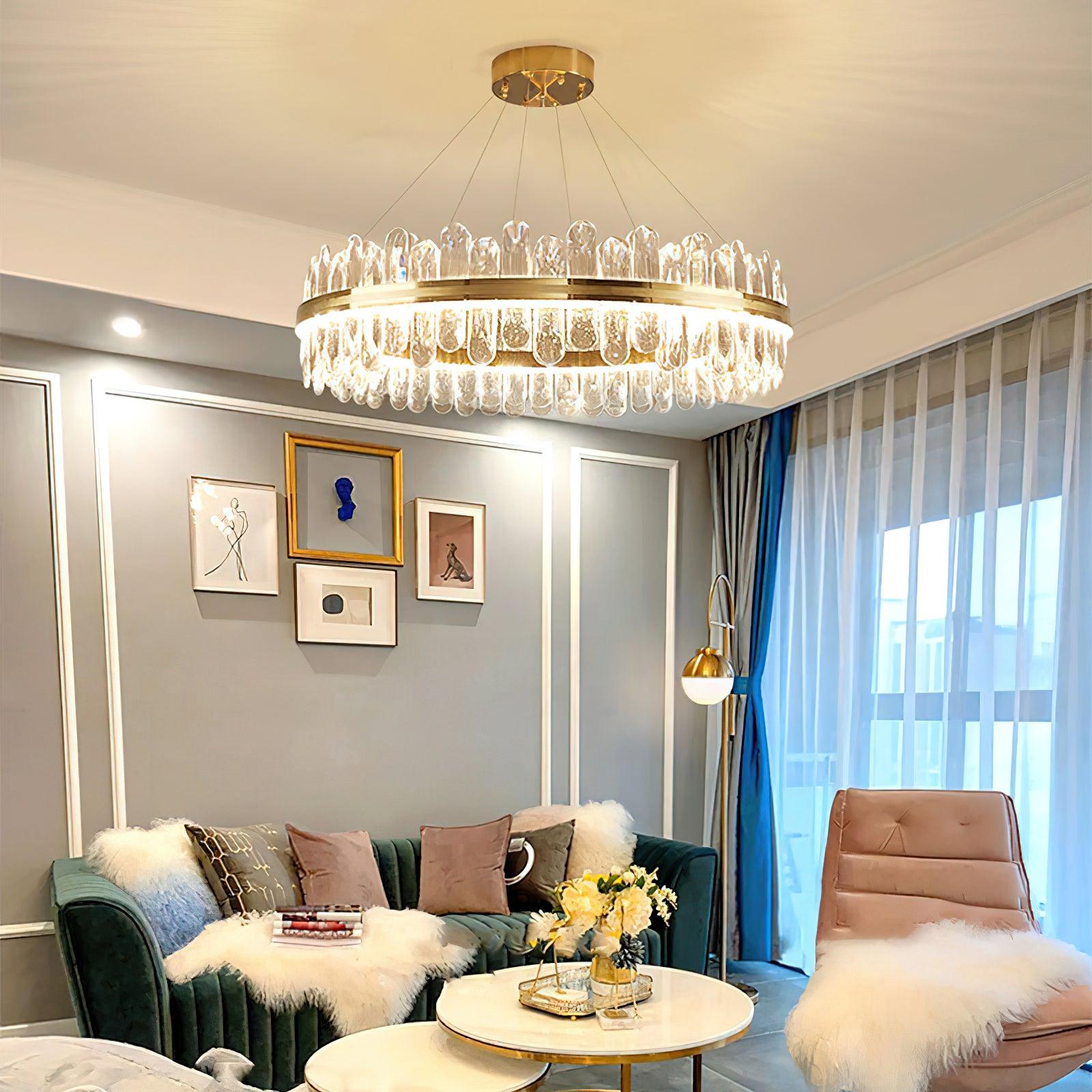 Xoriel Postmodern Luxury Crystal Chandelier-Neutral Decor