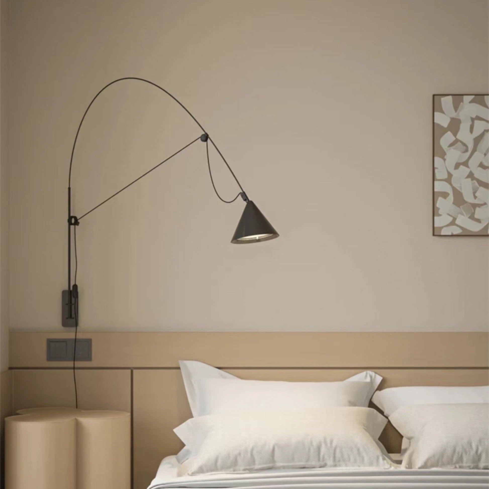 Alem Wall Lamp Arc Cone Minimalist-Neutral Decor