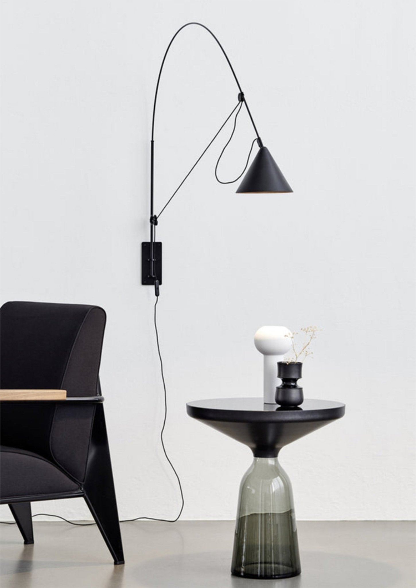 Alem Wall Lamp Arc Cone Minimalist-Neutral Decor