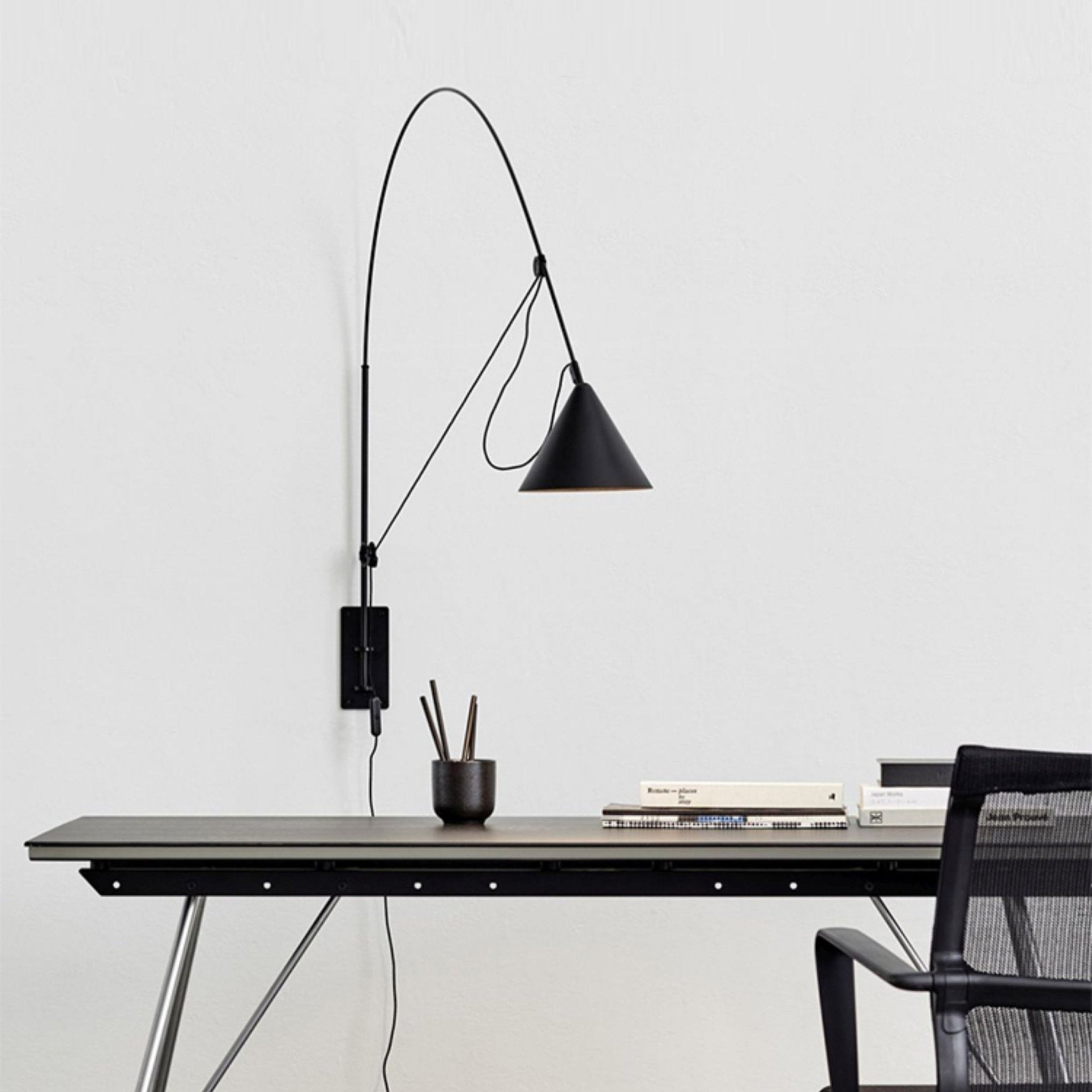 Alem Wall Lamp Arc Cone Minimalist-Neutral Decor