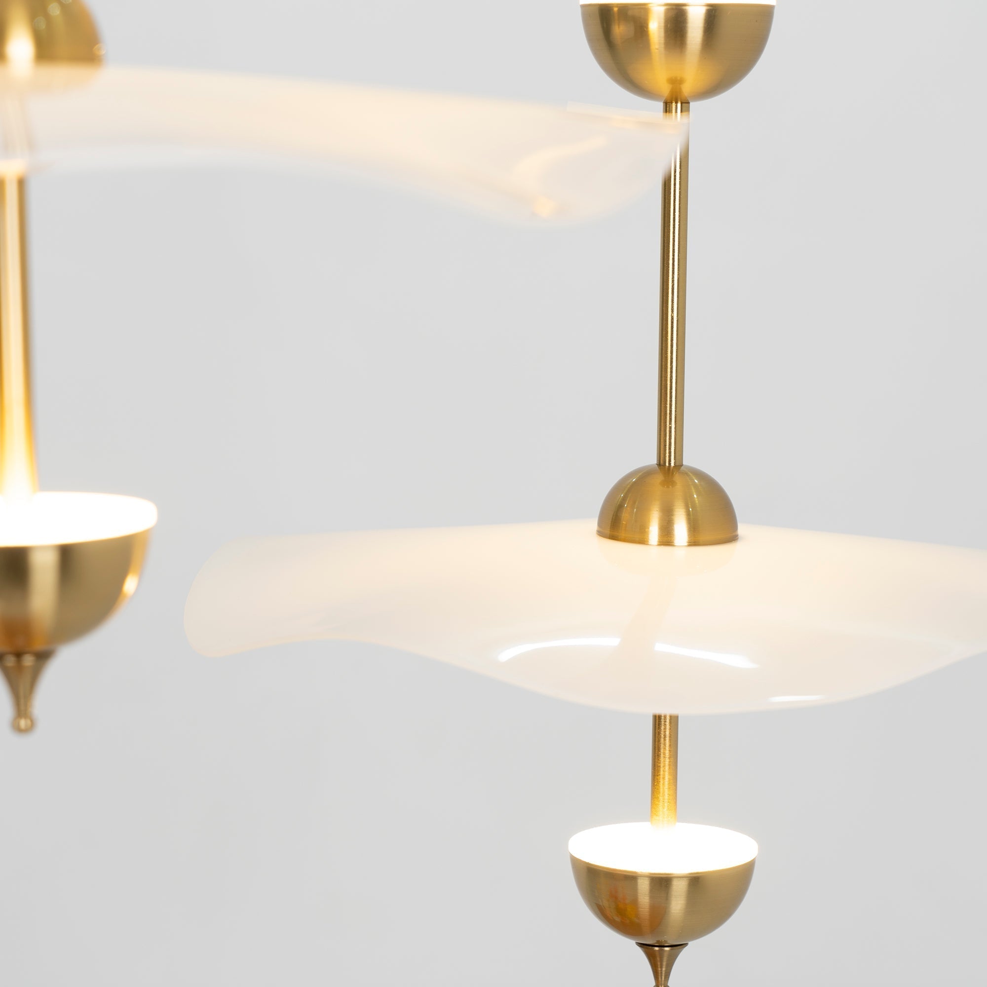 Lustra Pendant Light Double Biscuit for Living Room-Neutral Decor