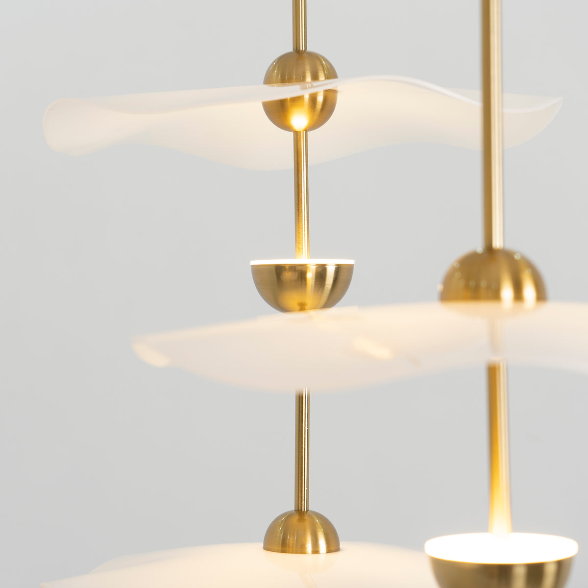 Lustra Pendant Light Double Biscuit for Living Room-Neutral Decor