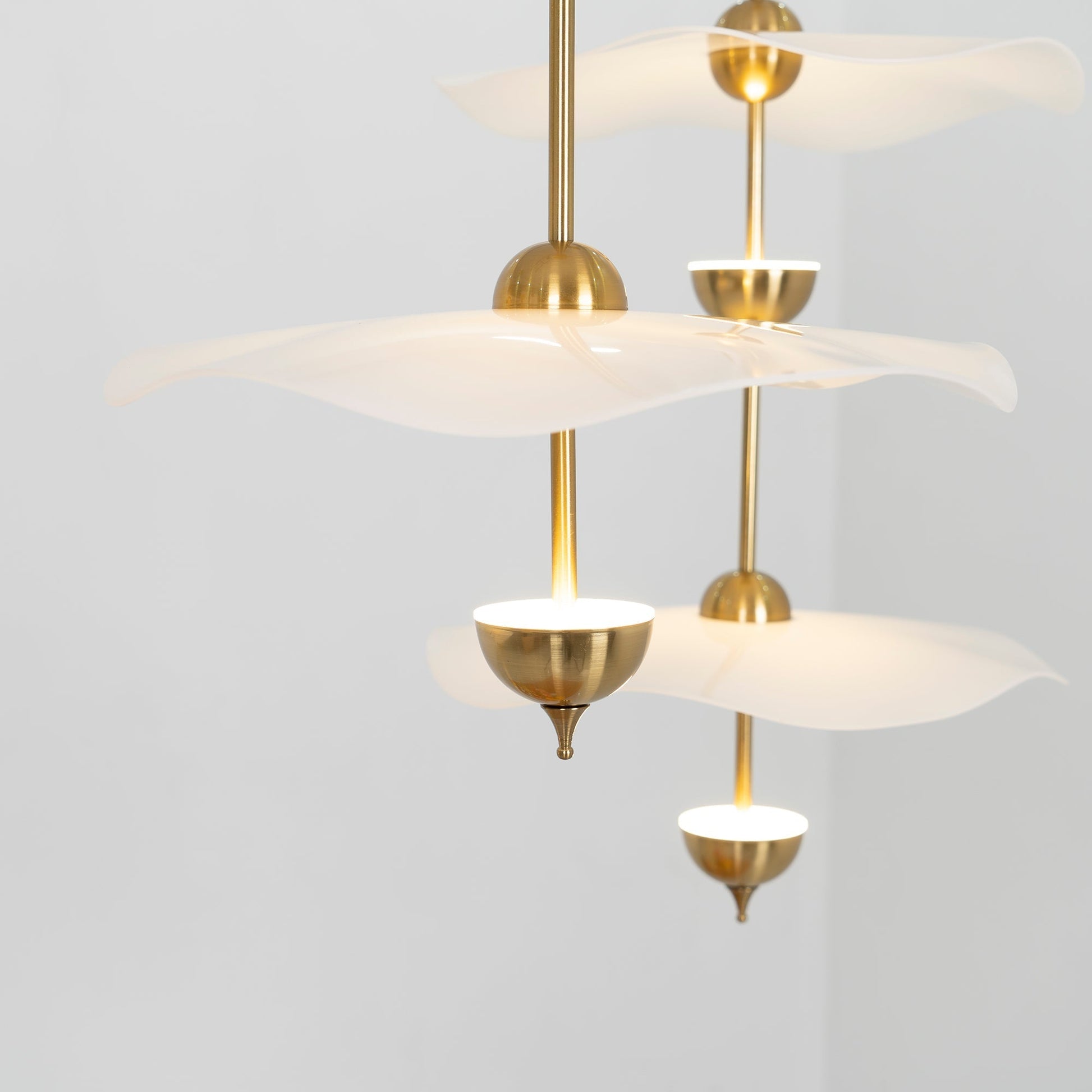 Lustra Pendant Light Double Biscuit for Living Room-Neutral Decor