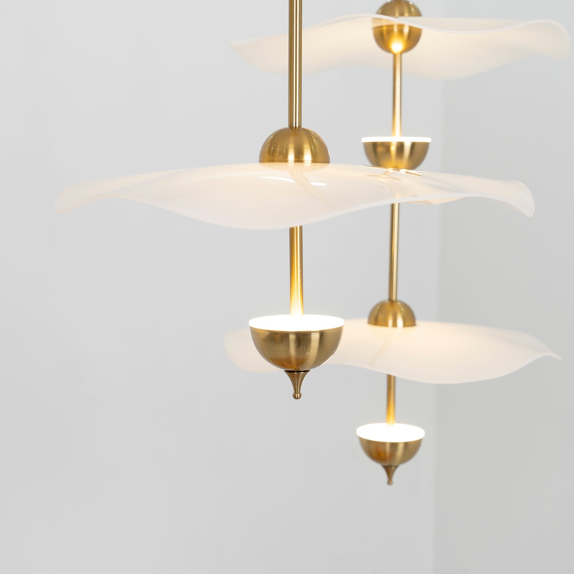 Lustra Pendant Light Double Biscuit for Living Room-Neutral Decor