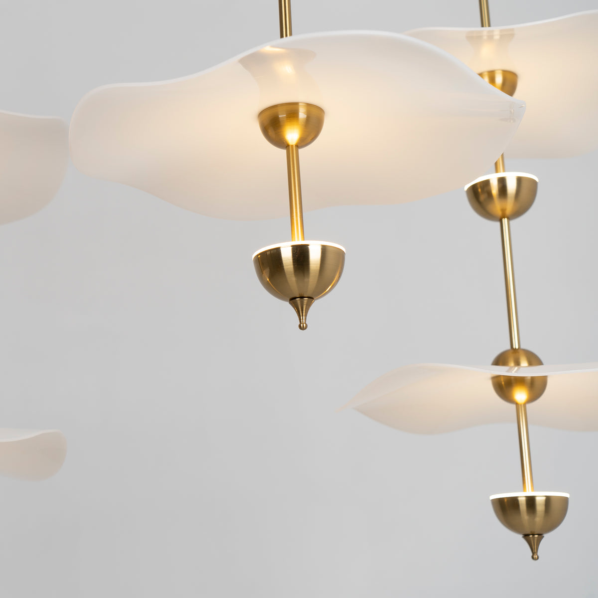 Lustra Pendant Light Double Biscuit for Living Room-Neutral Decor