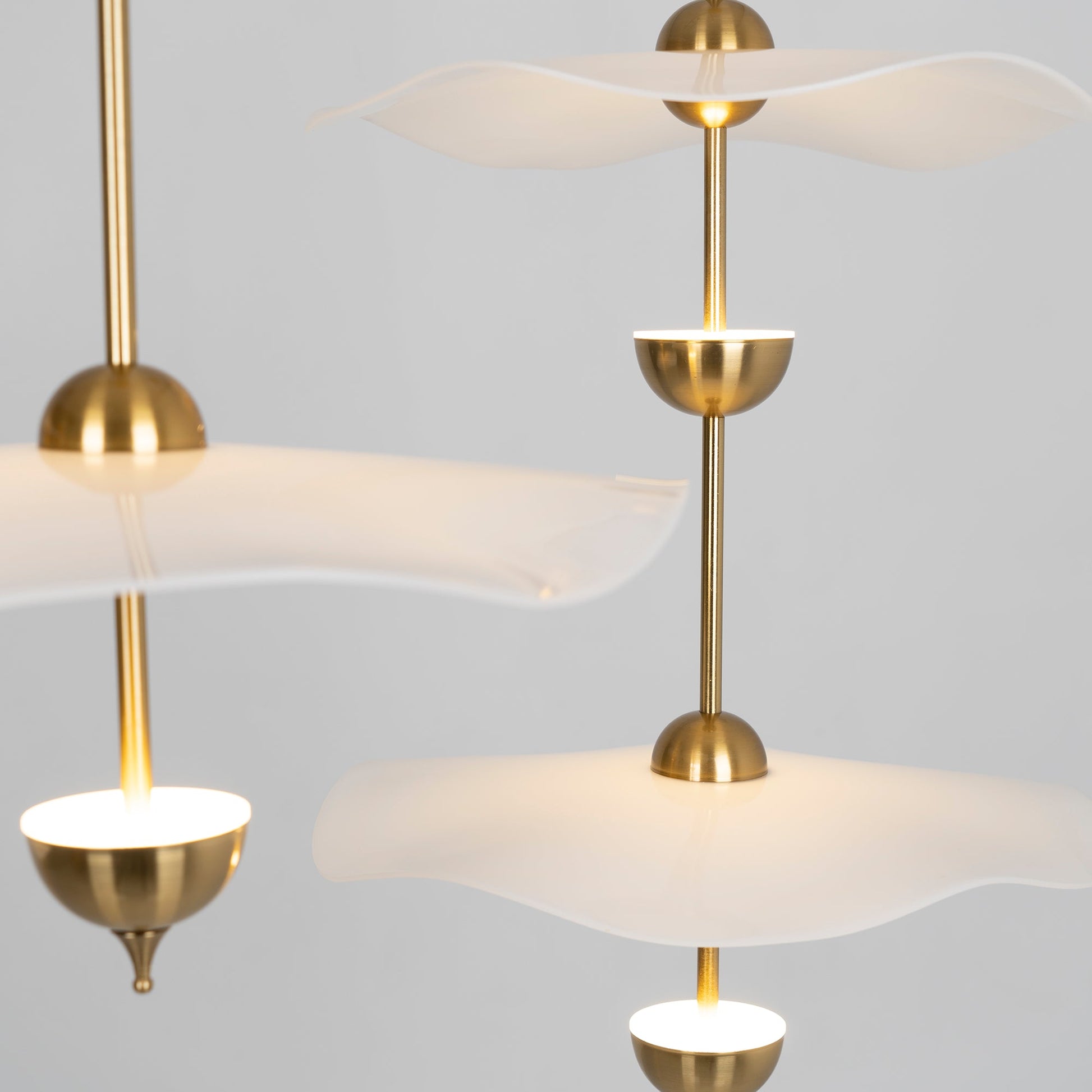Lustra Pendant Light Double Biscuit for Living Room-Neutral Decor