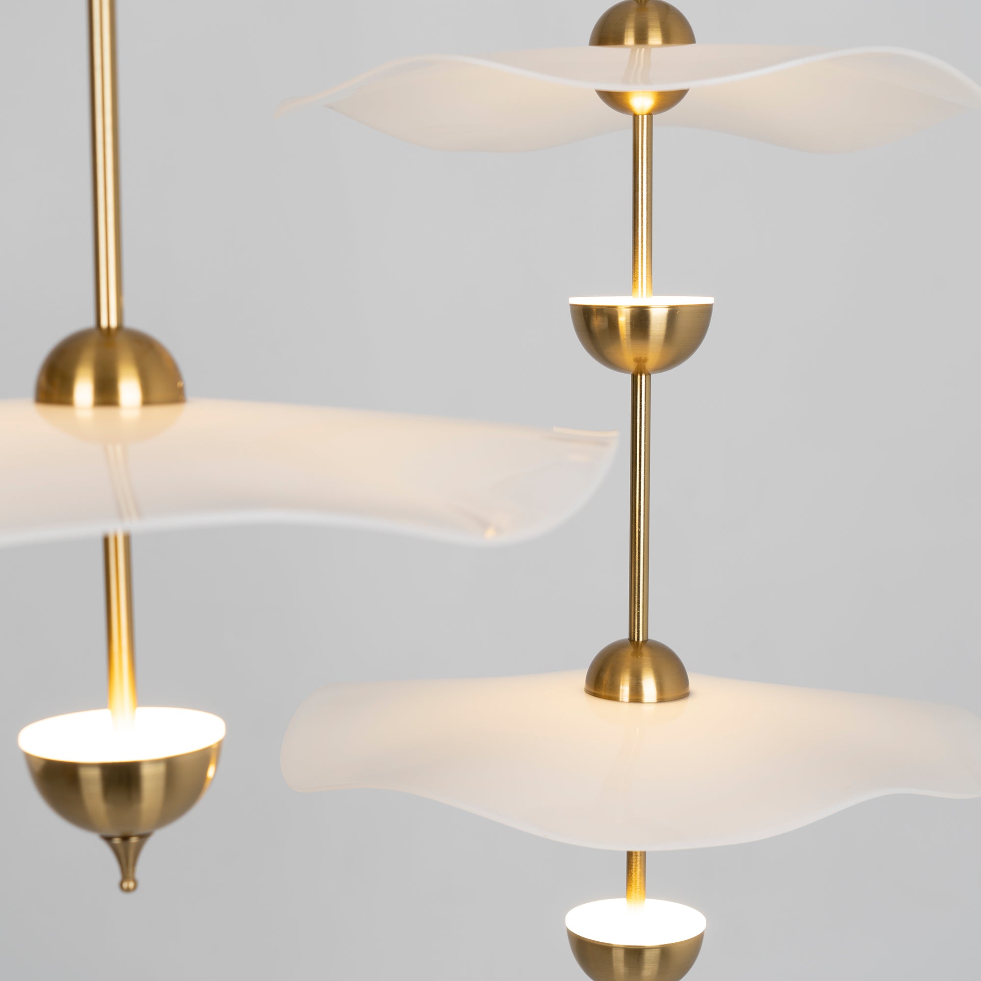Lustra Pendant Light Double Biscuit for Living Room-Neutral Decor
