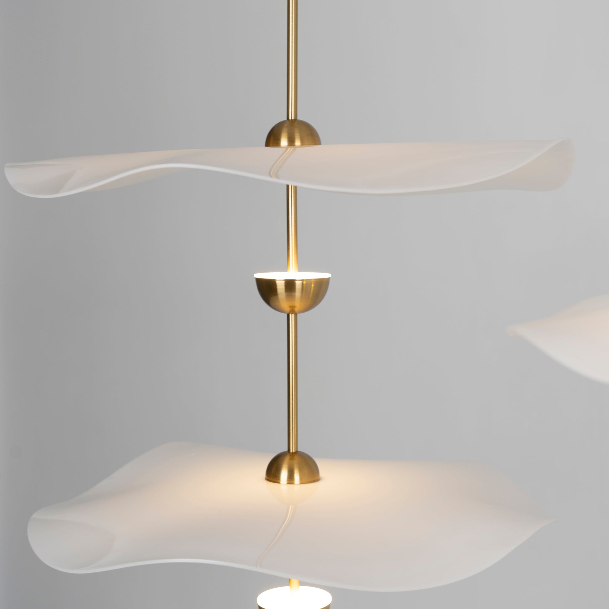 Lustra Pendant Light Double Biscuit for Living Room-Neutral Decor