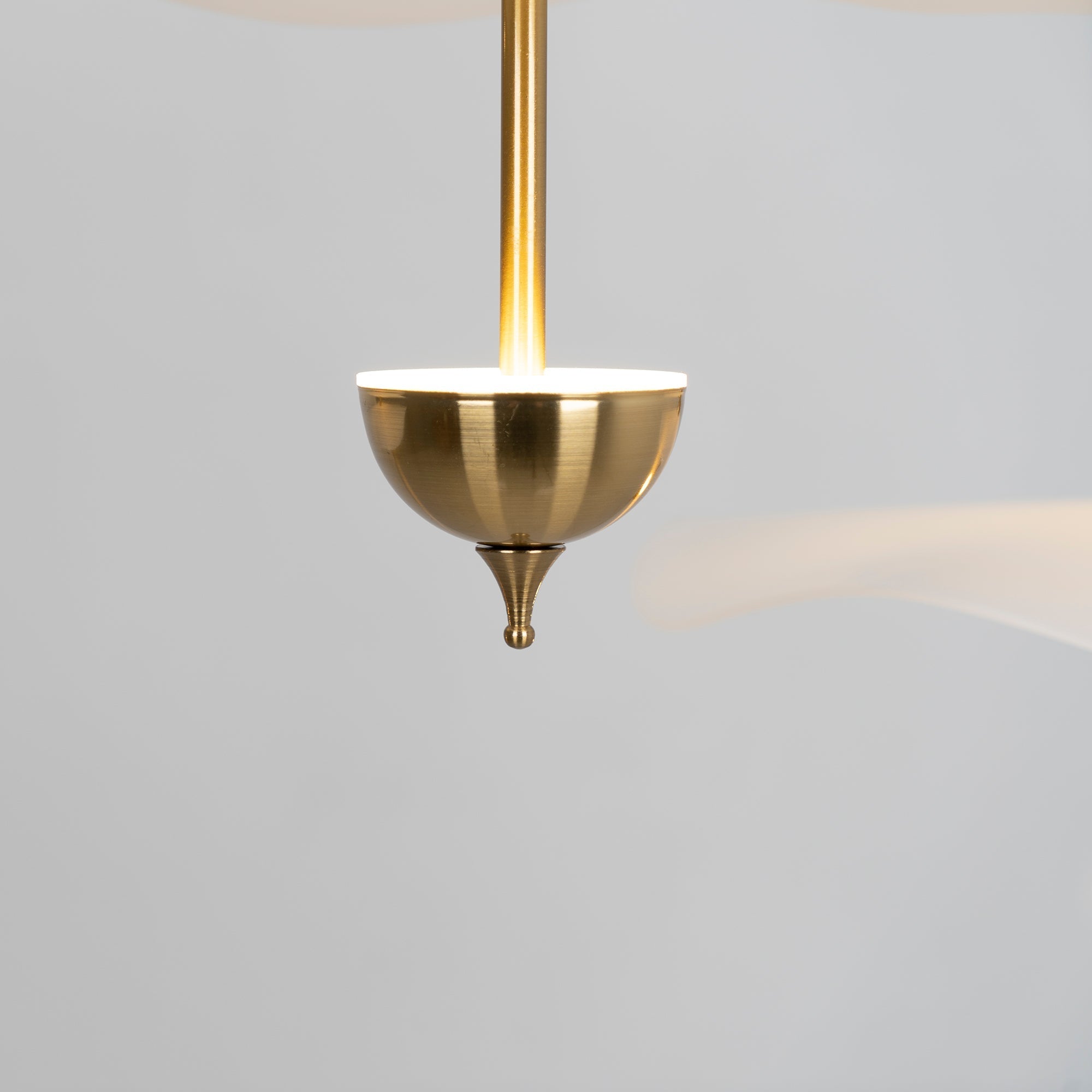 Lustra Pendant Light Double Biscuit for Living Room-Neutral Decor