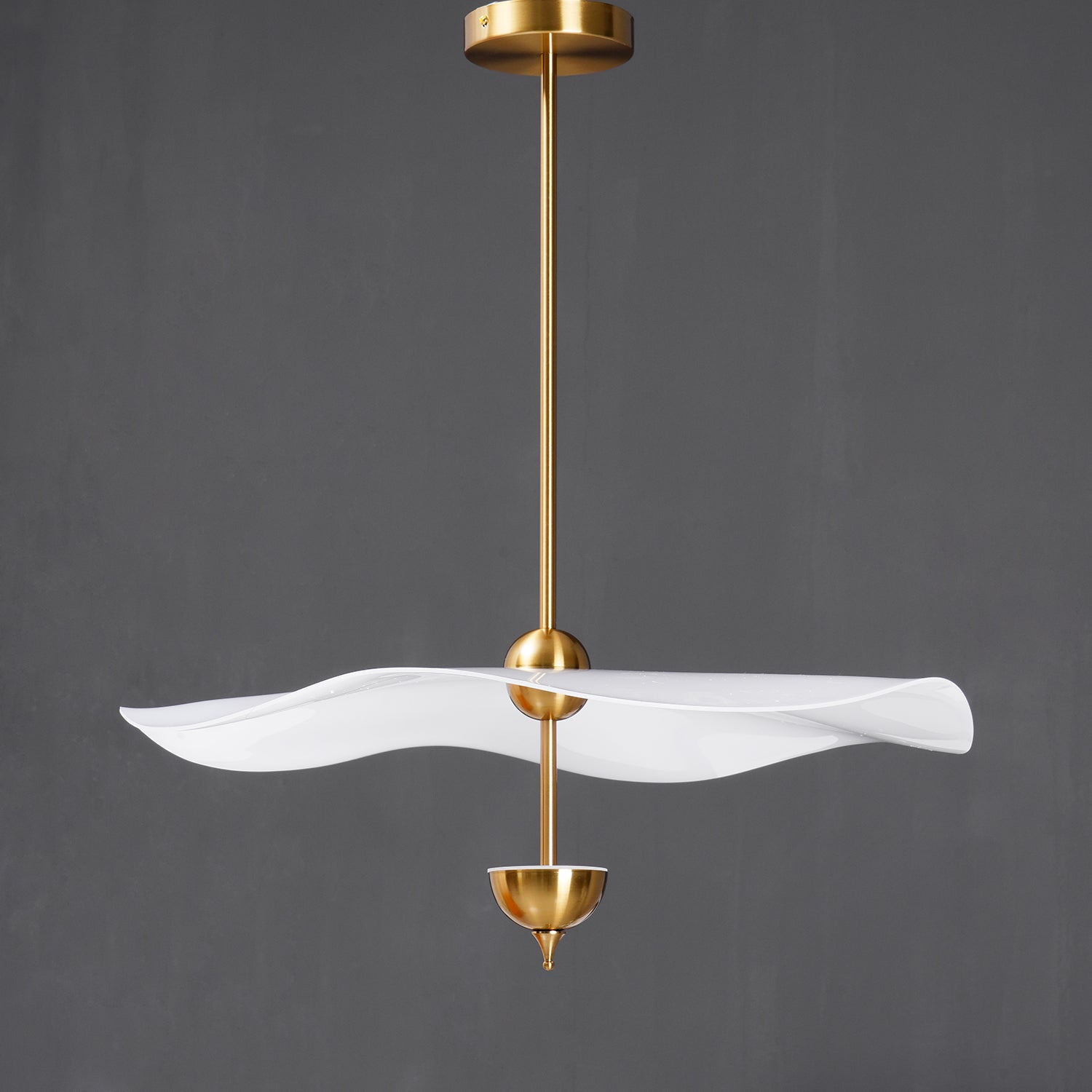 Lustra Pendant Light Double Biscuit for Living Room-Neutral Decor