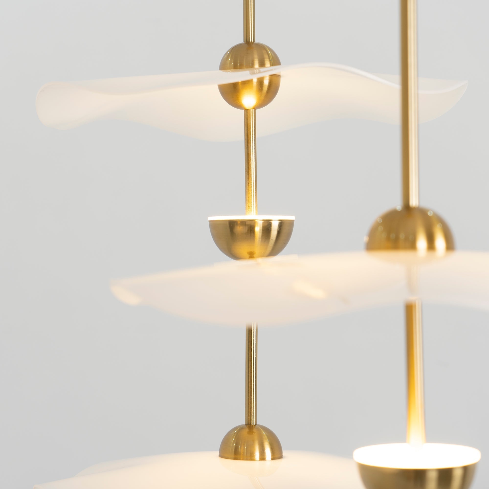 Lustra Pendant Light Double Biscuit for Living Room-Neutral Decor