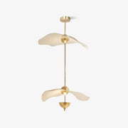 Lustra Pendant Light Double Biscuit for Living Room-Neutral Decor