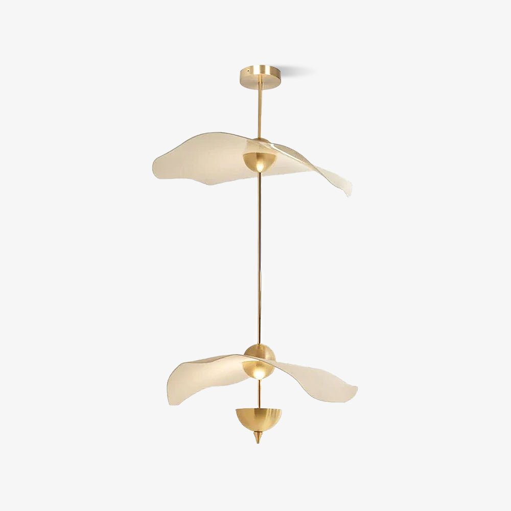 Lustra Pendant Light Double Biscuit for Living Room-Neutral Decor