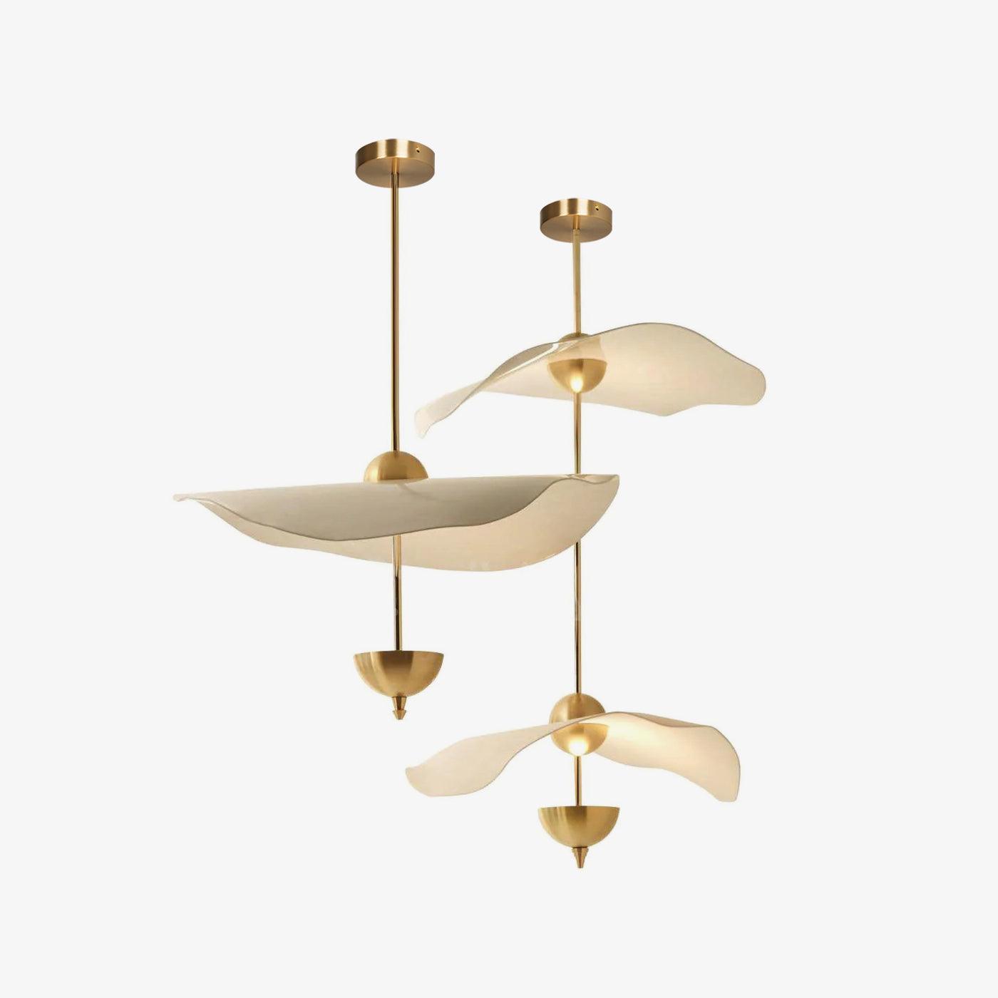 Lustra Pendant Light Double Biscuit for Living Room-Neutral Decor