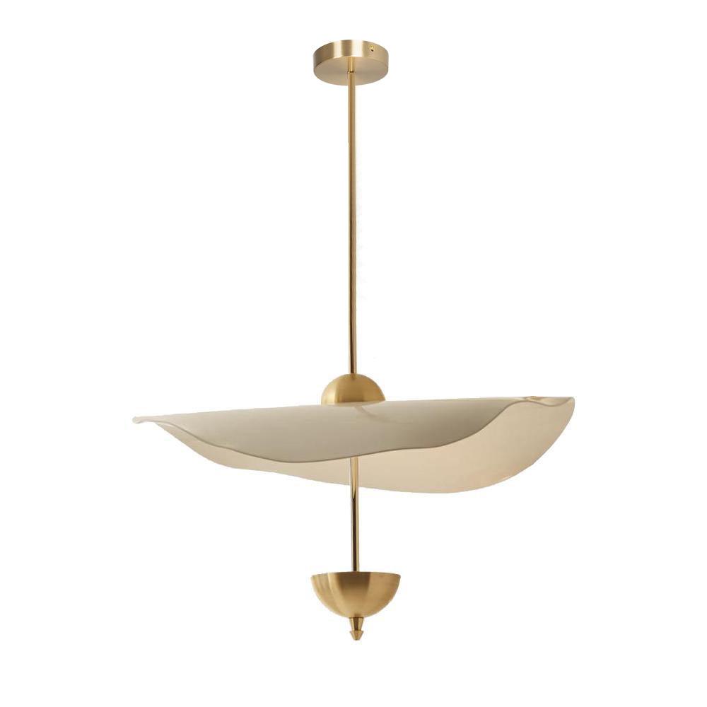 Lustra Pendant Light Double Biscuit for Living Room-Neutral Decor