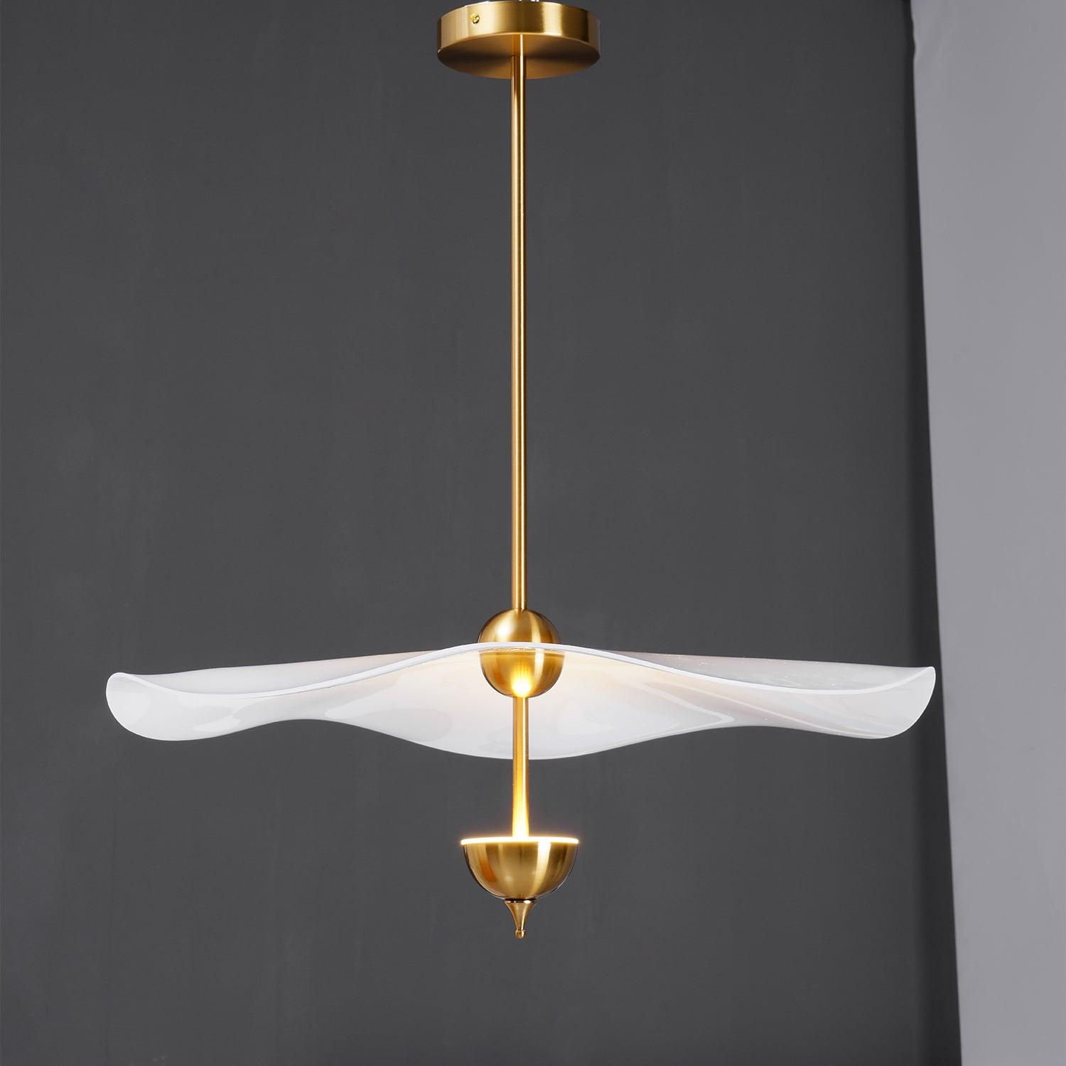 Lustra Pendant Light Double Biscuit for Living Room-Neutral Decor