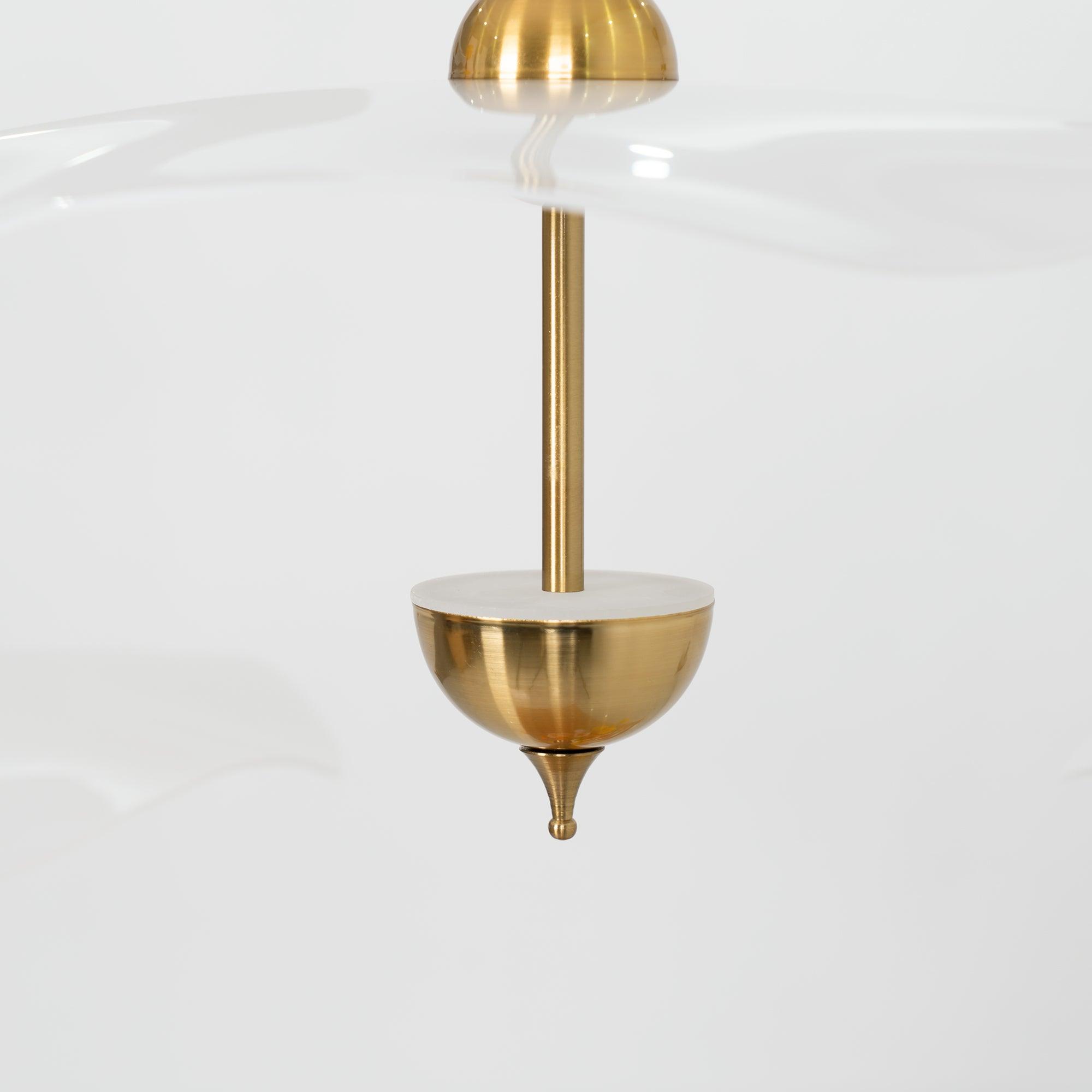Lustra Pendant Light Double Biscuit for Living Room-Neutral Decor